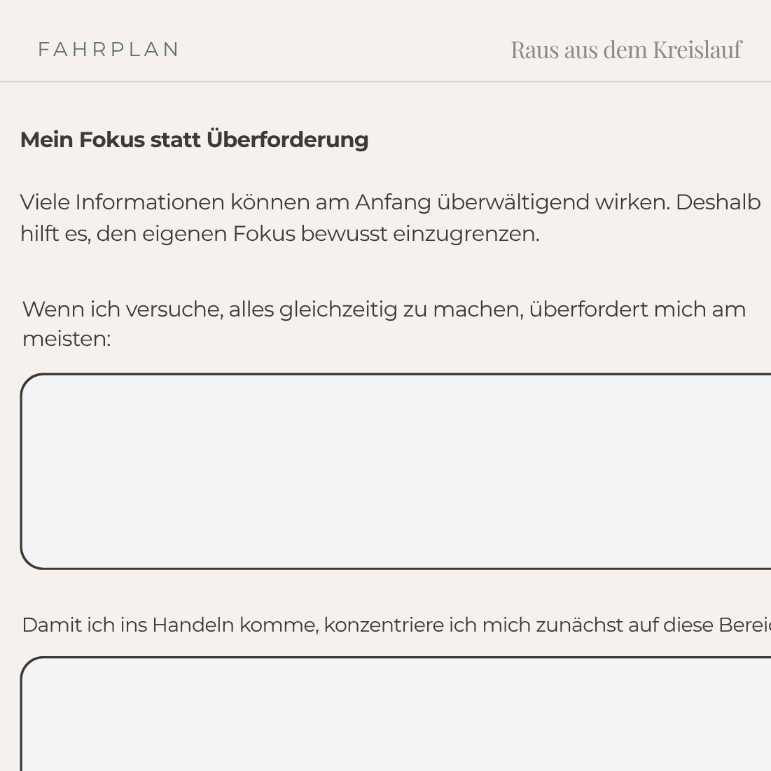 Endlich raus aus dem Kreislauf! - Umsetzungs-Handbuch