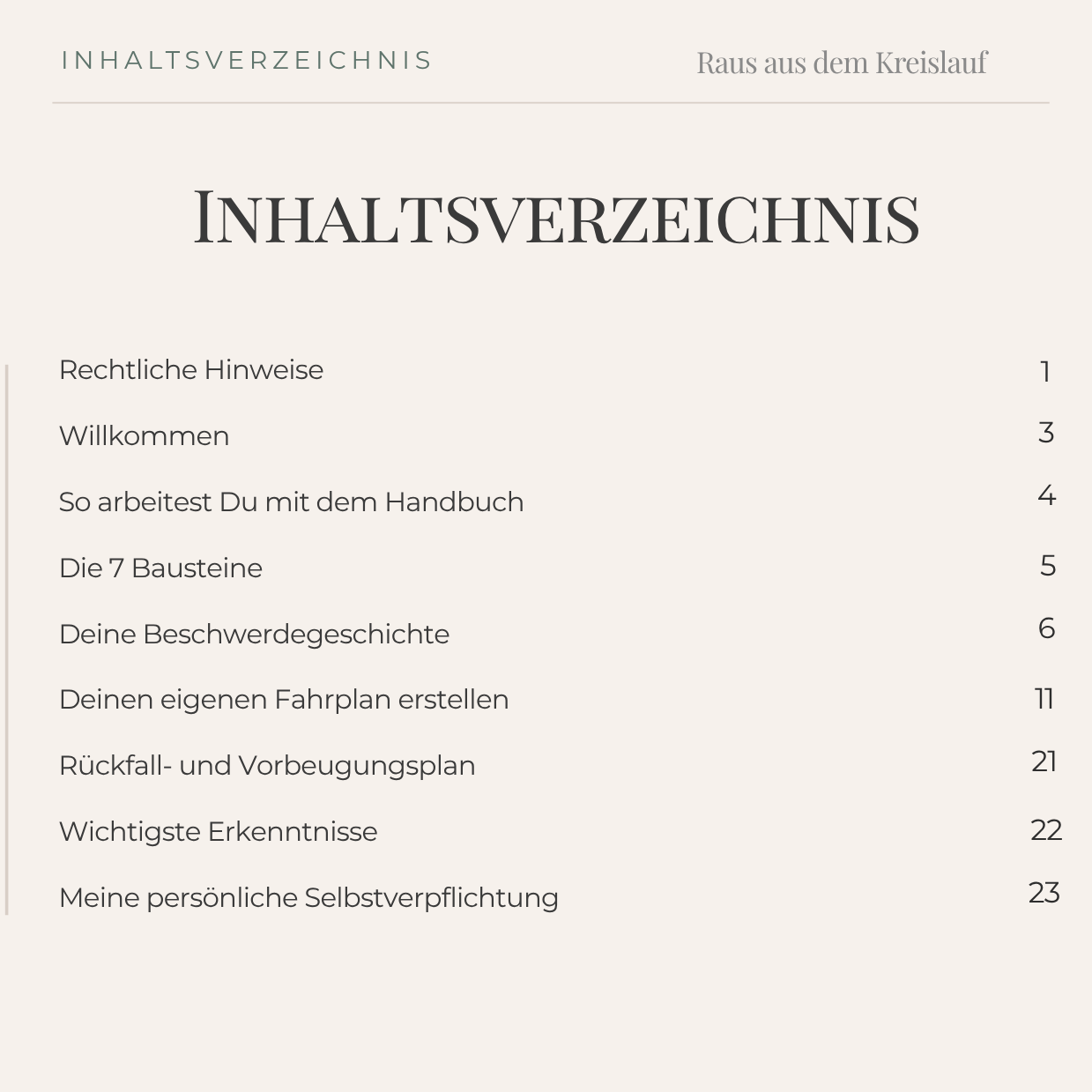 Endlich raus aus dem Kreislauf! - Umsetzungs-Handbuch